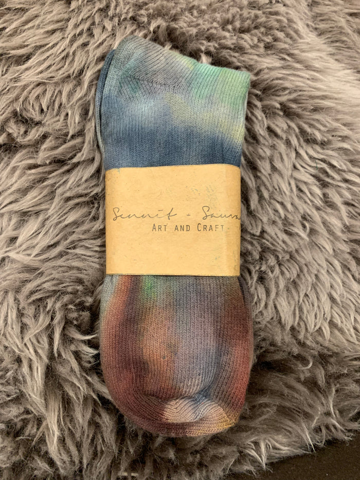 Hand-dyed Cotton Crew Socks