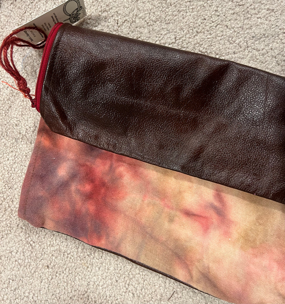 Shaw Leather and Wool Pouch Clutch