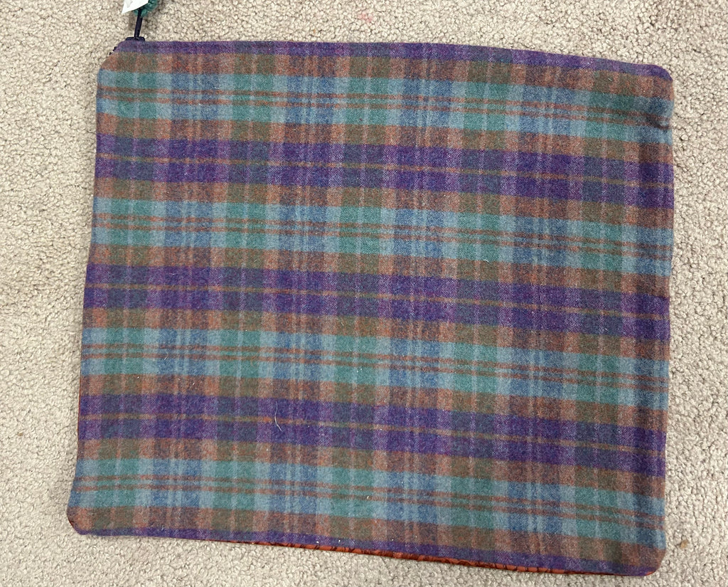 Shaw Leather and Wool Pouch Clutch
