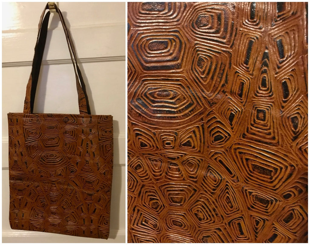 Long Leather Magazine Tote