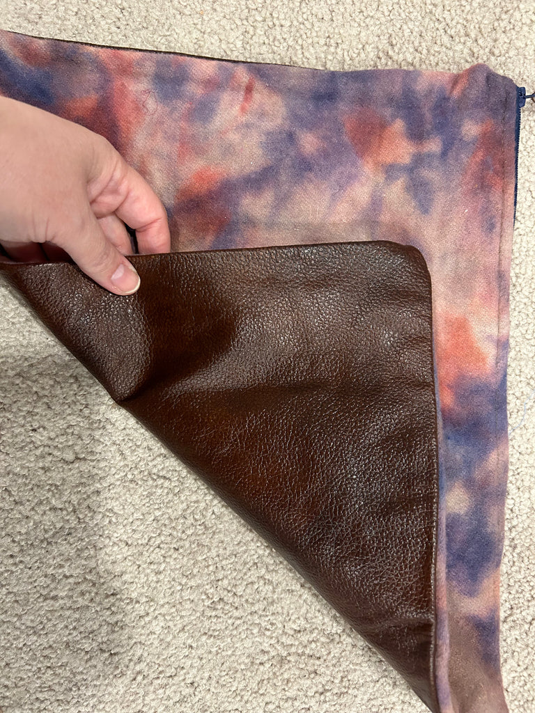 Shaw Leather and Wool Pouch Clutch