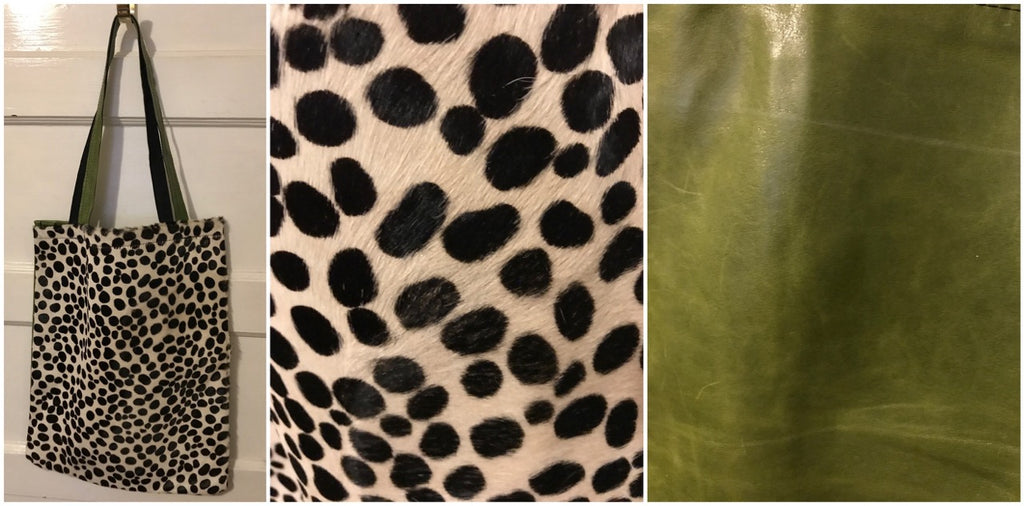 XL Hair On Leather Magazine Tote