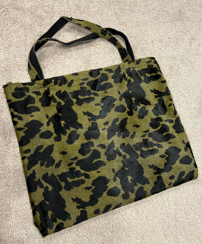 XL Hair On Leather Magazine Tote