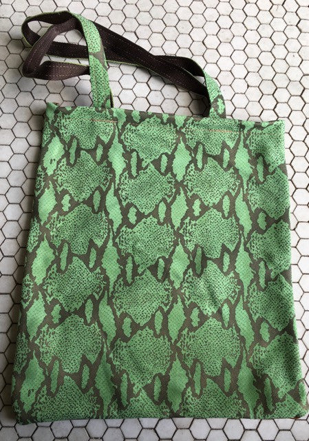 Long Leather Magazine Tote