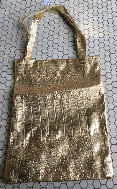 Long Leather Magazine Tote
