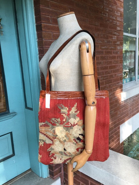 Anatolia Kilim and Leather Tote-- CUSTOM and IN-STOCK