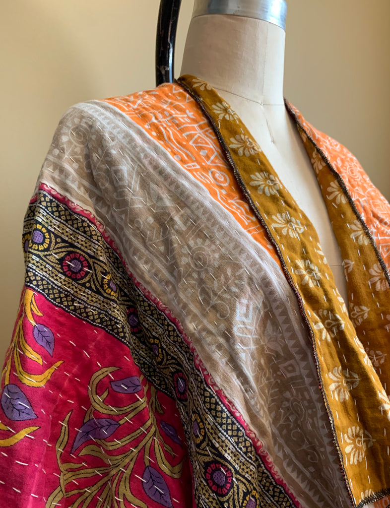 Midra Hand-Quilted Kantha Cloth Short Jacket- READY TO SHIP