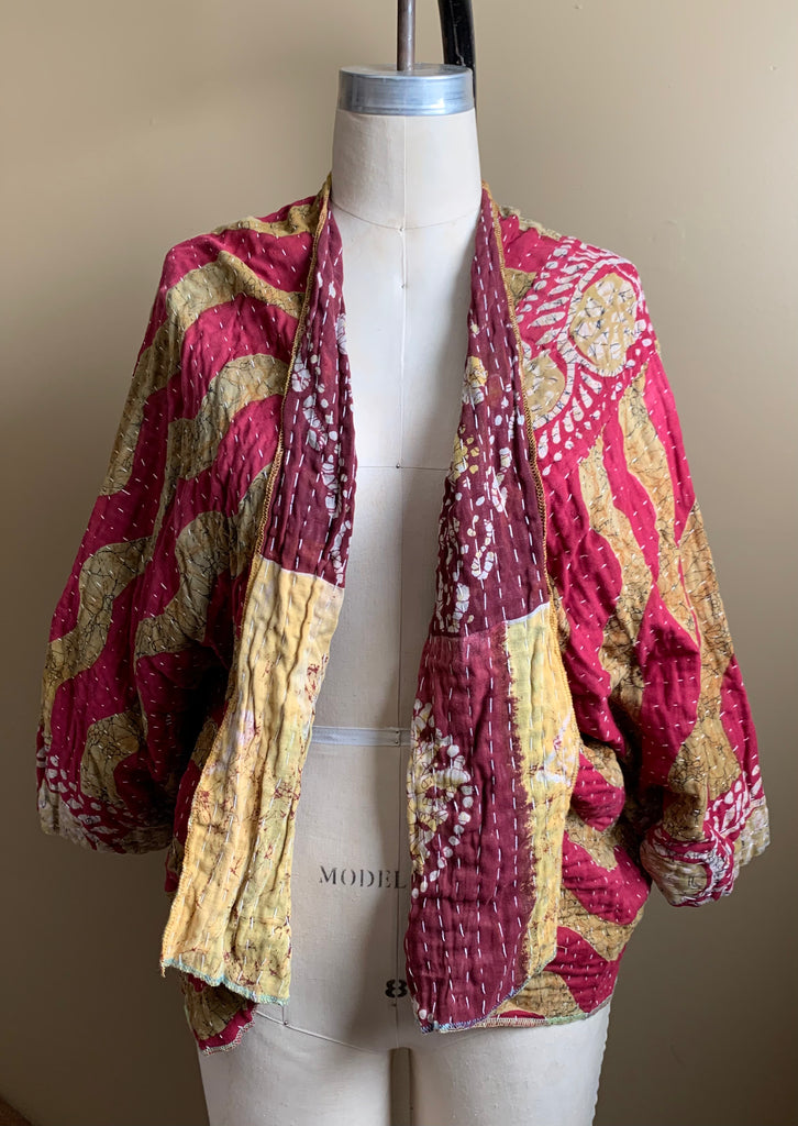 Midra Hand-Quilted Kantha Cloth Short Jacket- READY TO SHIP