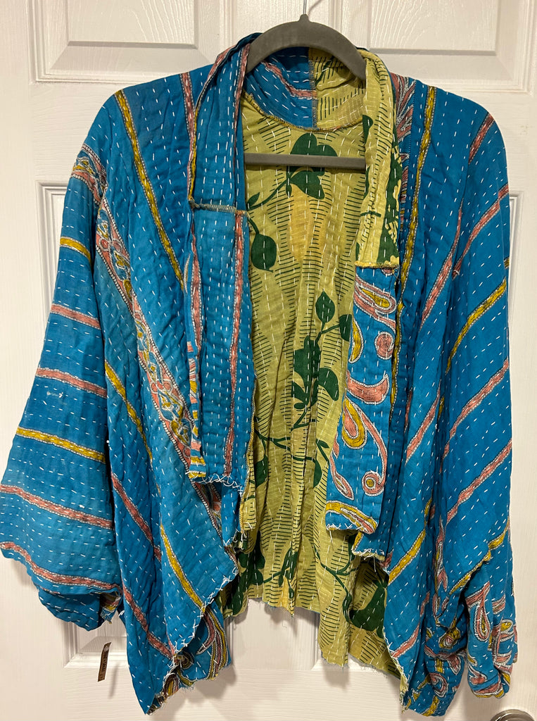 Midra Hand-Quilted Kantha Cloth Short Jacket- READY TO SHIP