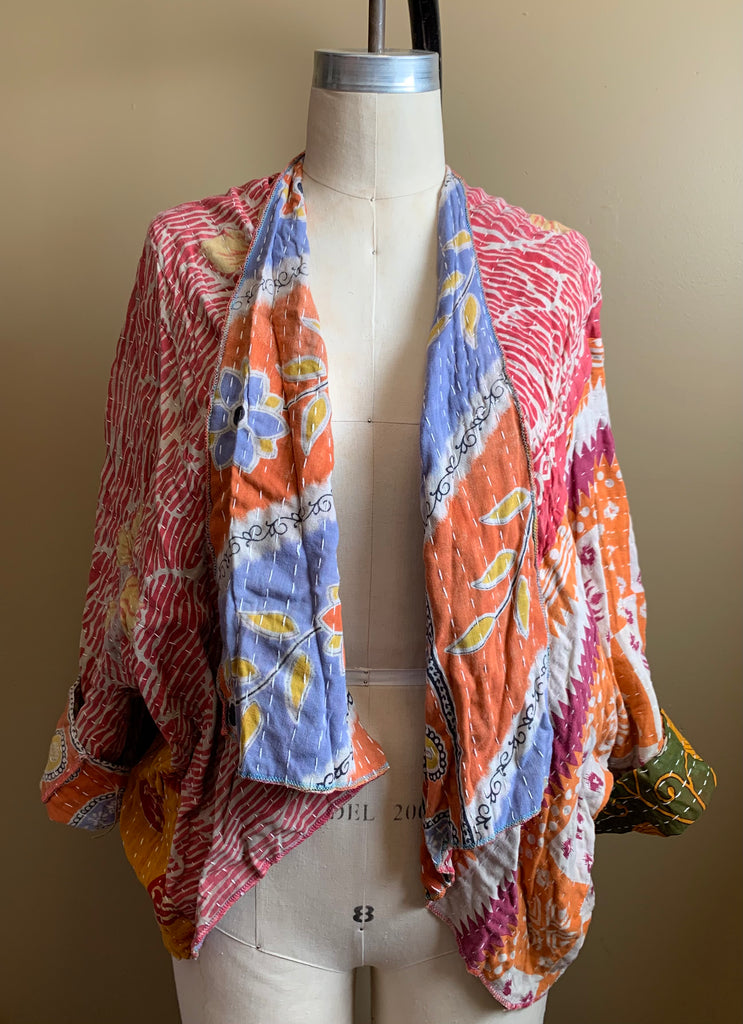 Midra Hand-Quilted Kantha Cloth Short Jacket- READY TO SHIP