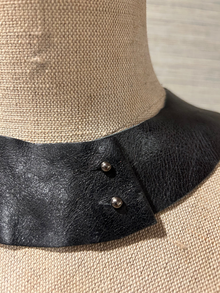 Pink Rhodonite and Leather Necklace