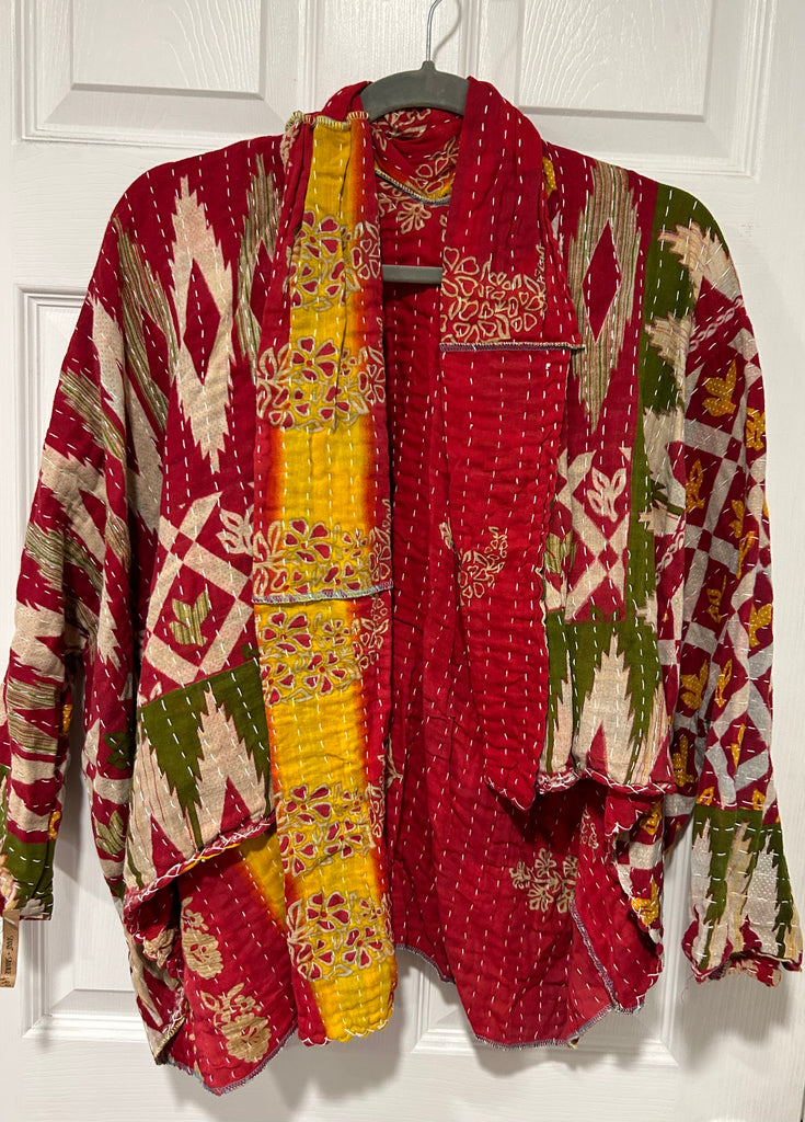Midra Hand-Quilted Kantha Cloth Short Jacket- READY TO SHIP