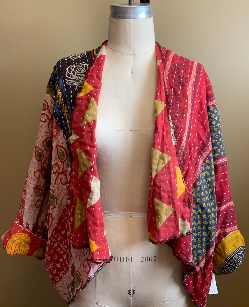 Midra Hand-Quilted Kantha Cloth Short Jacket- READY TO SHIP
