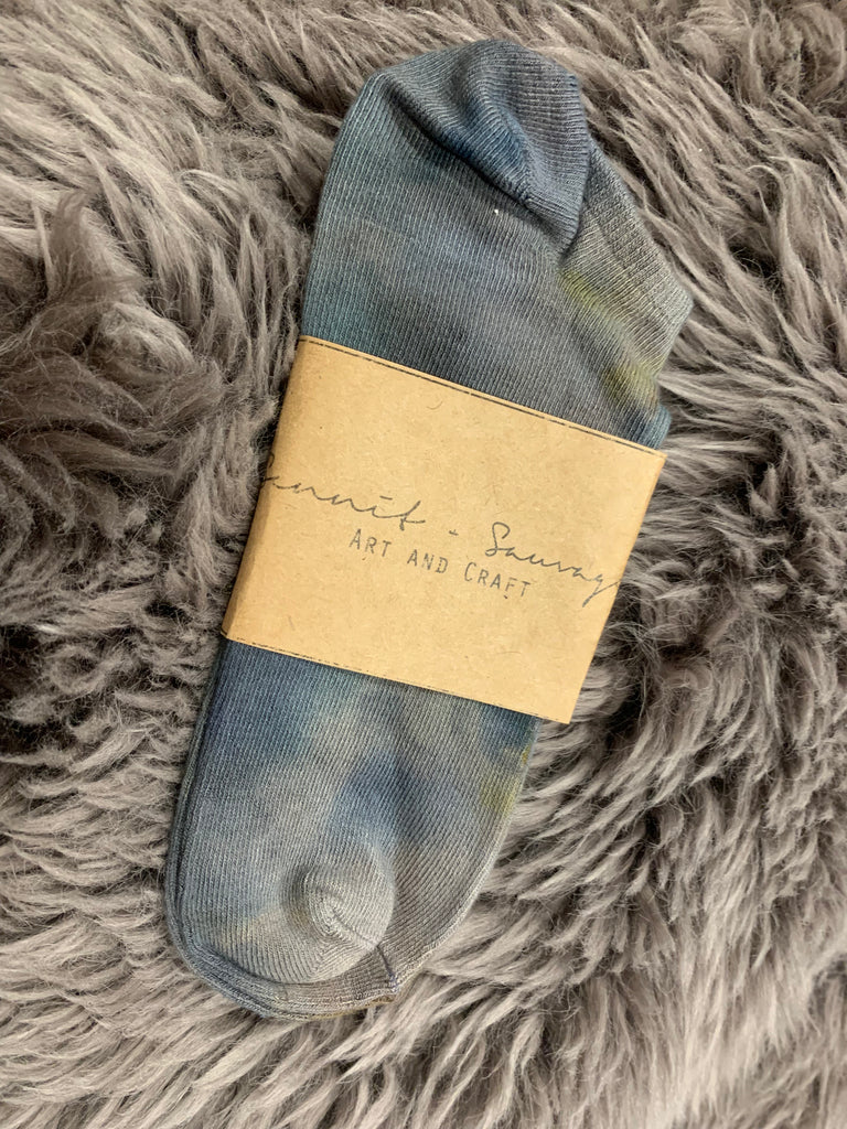 Hand-dyed Bamboo Shortie Socks