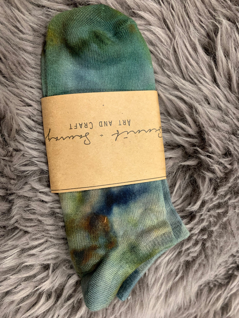 Hand-dyed Bamboo Shortie Socks