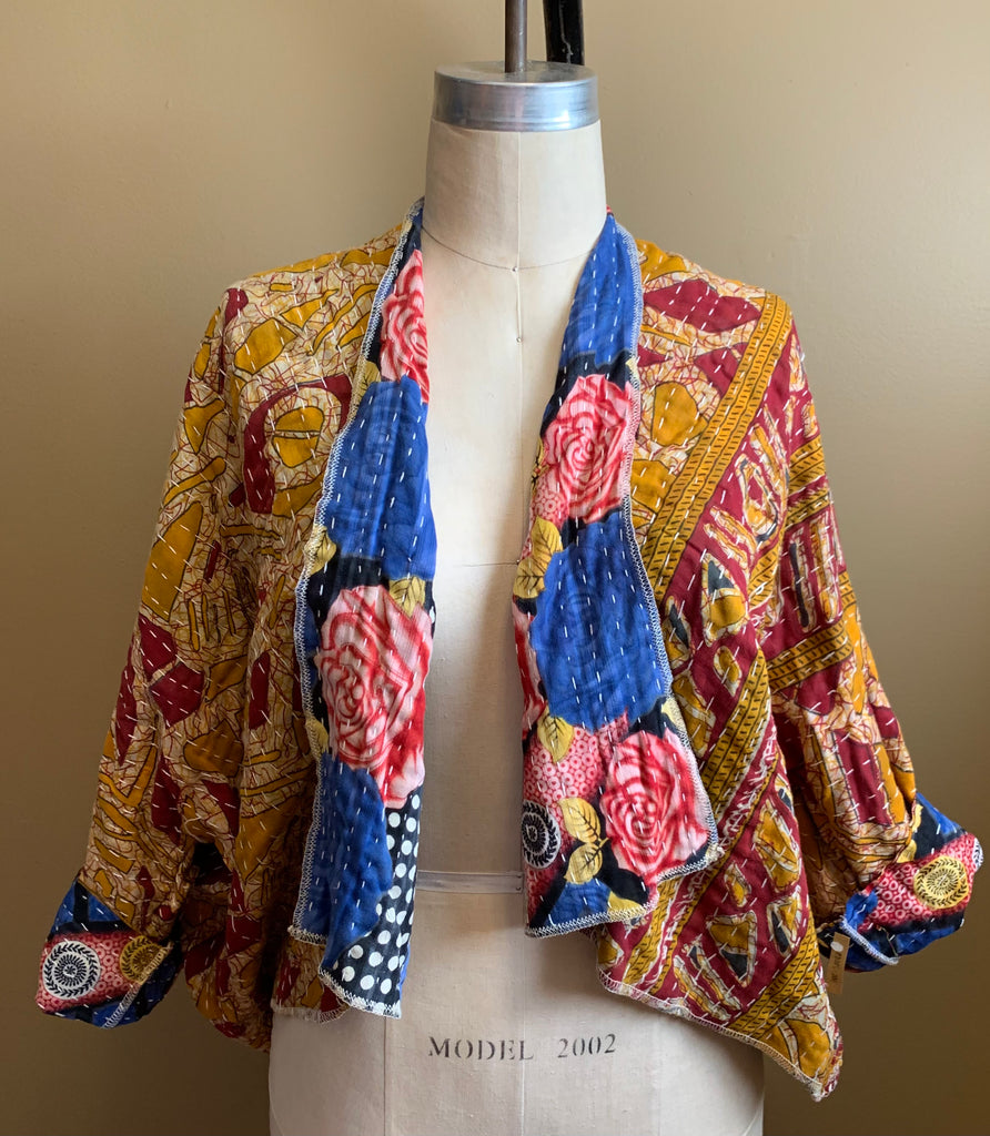 Midra Hand-Quilted Kantha Cloth Short Jacket- READY TO SHIP