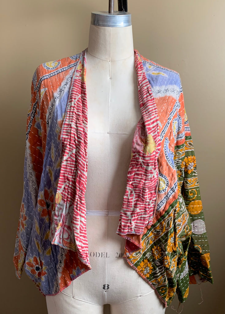 Midra Hand-Quilted Kantha Cloth Short Jacket- READY TO SHIP