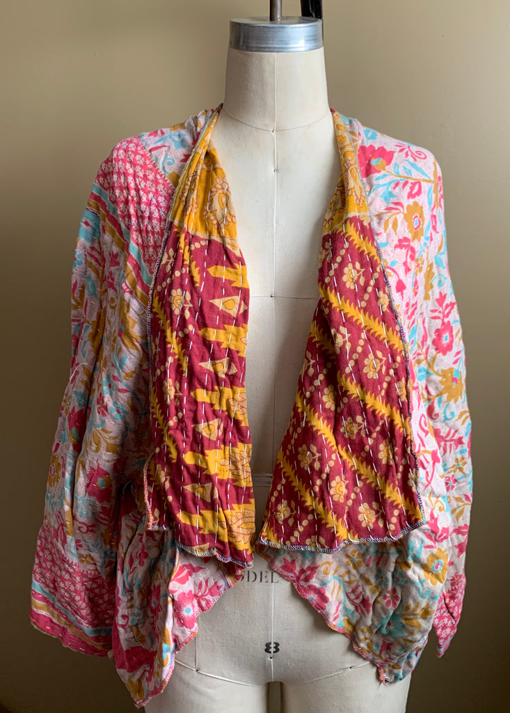 Midra Hand-Quilted Kantha Cloth Short Jacket- READY TO SHIP
