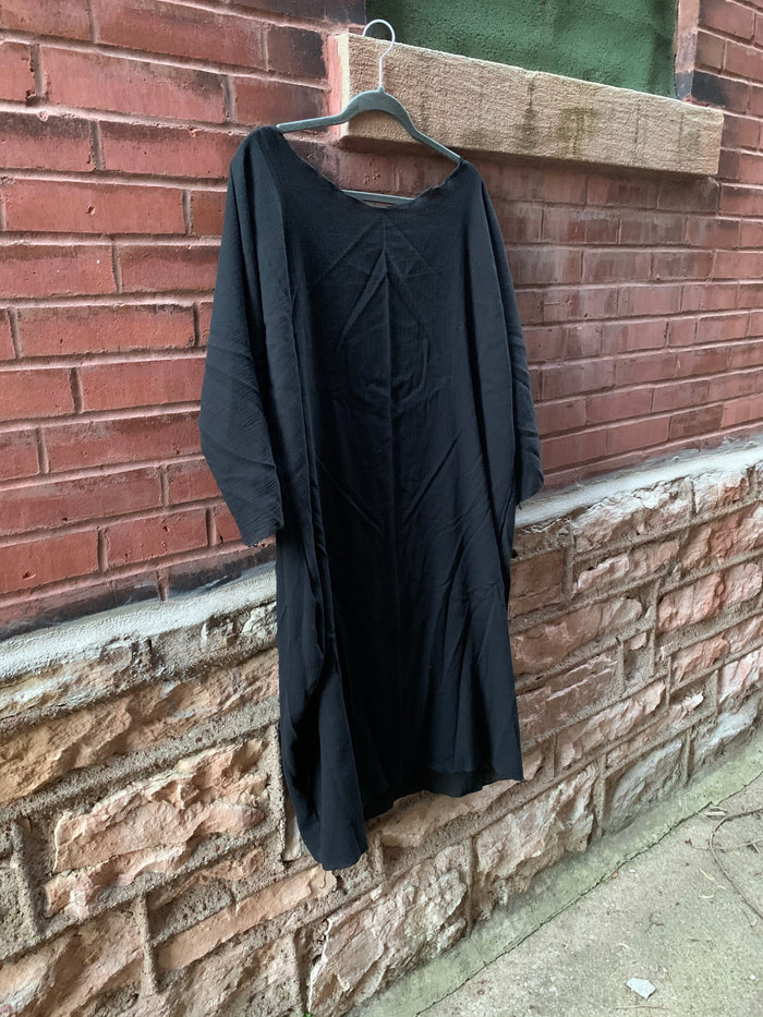 Black Sack- 100% Cotton Gauze Dress/Tunic