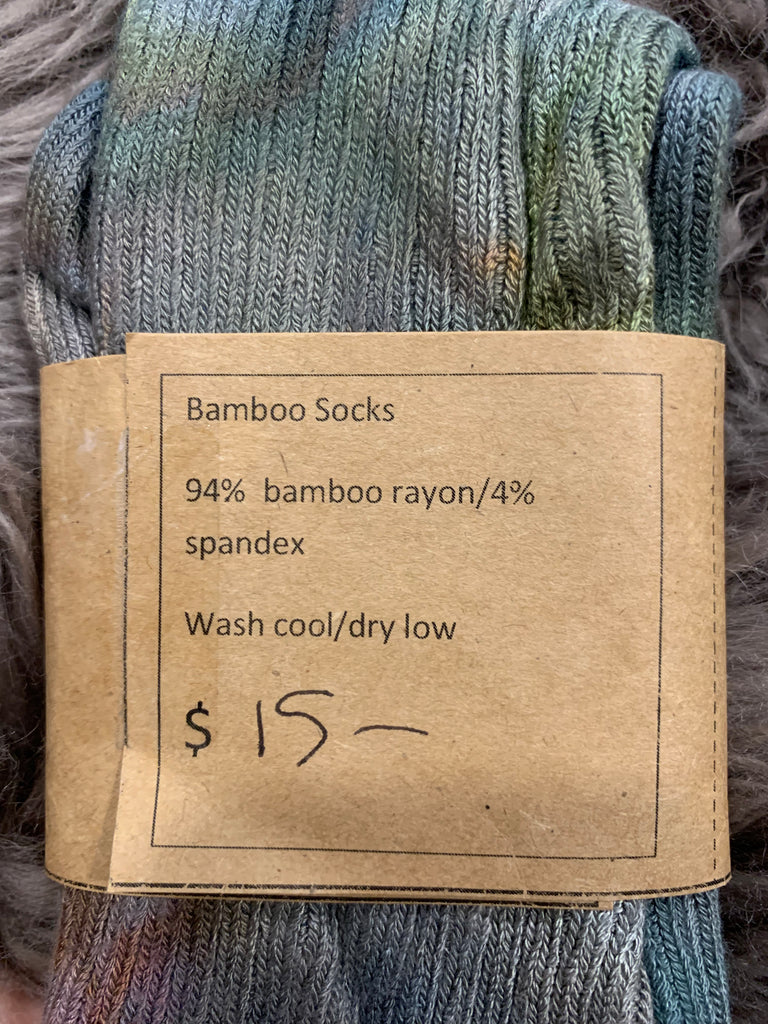 Hand-dyed Bamboo Crew Socks