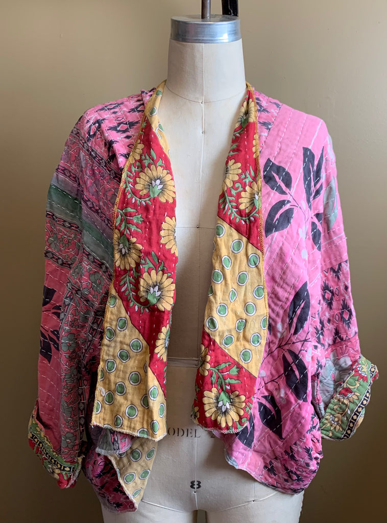 Midra Hand-Quilted Kantha Cloth Short Jacket- READY TO SHIP