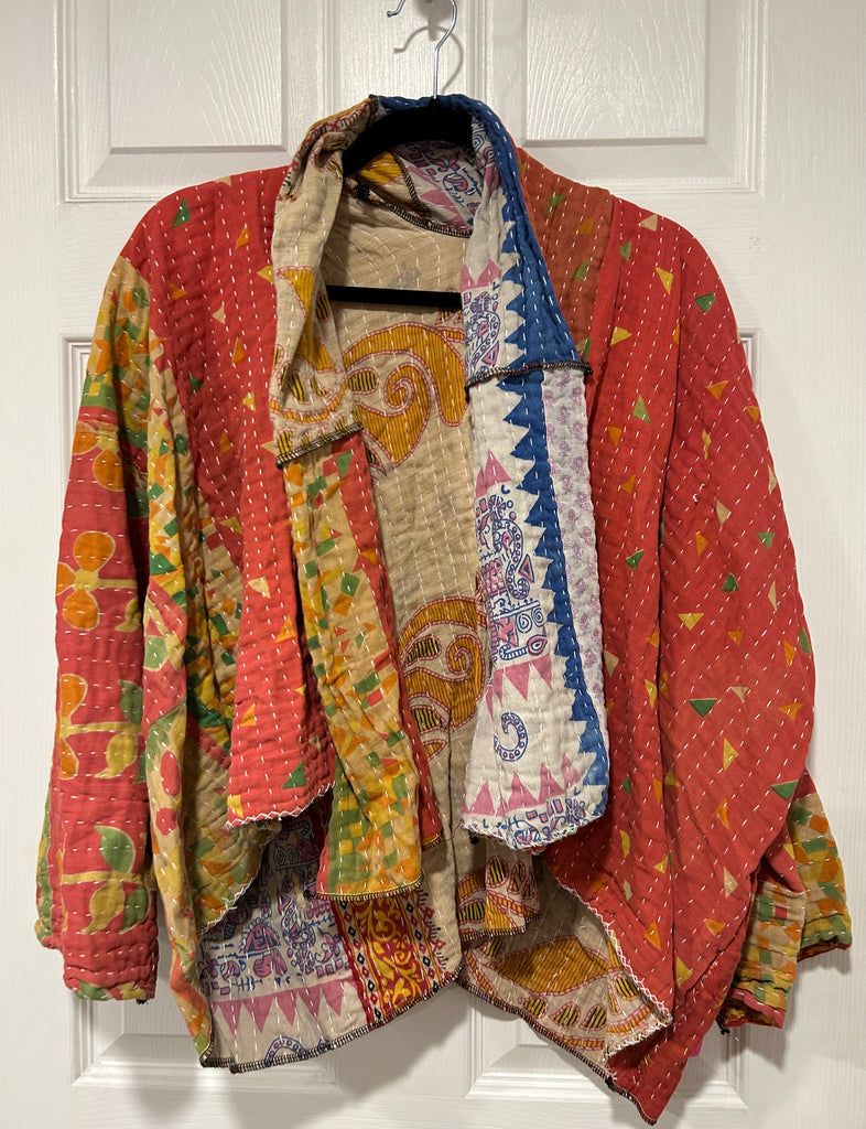 Midra Hand-Quilted Kantha Cloth Short Jacket- READY TO SHIP