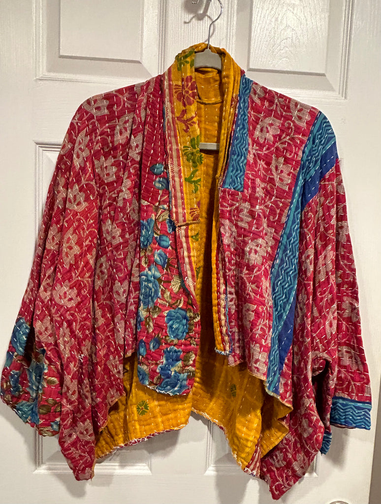 Midra Hand-Quilted Kantha Cloth Short Jacket- READY TO SHIP