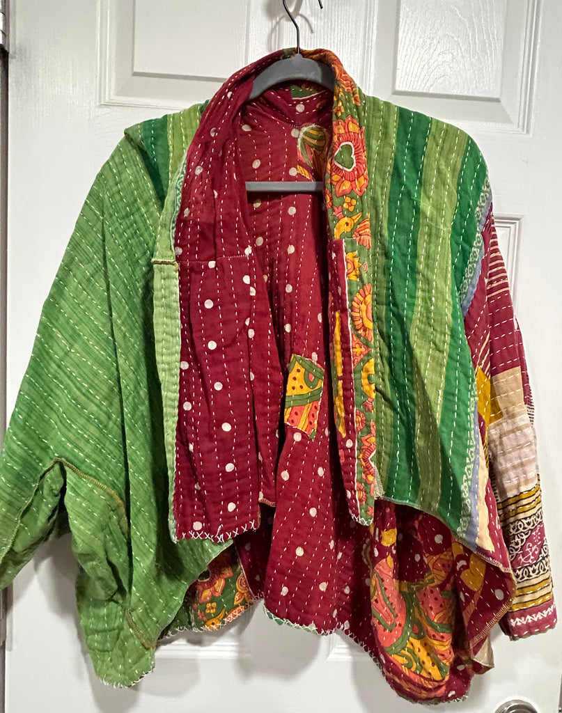 Midra Hand-Quilted Kantha Cloth Short Jacket- READY TO SHIP