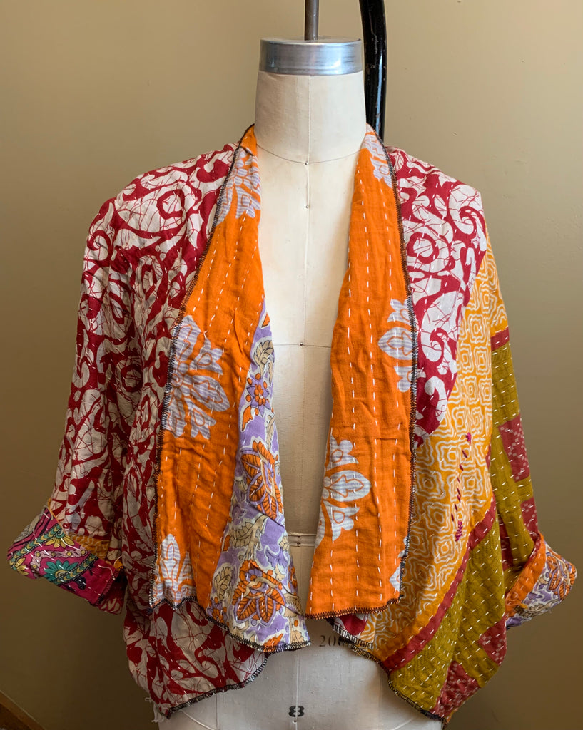 Midra Hand-Quilted Kantha Cloth Short Jacket- READY TO SHIP