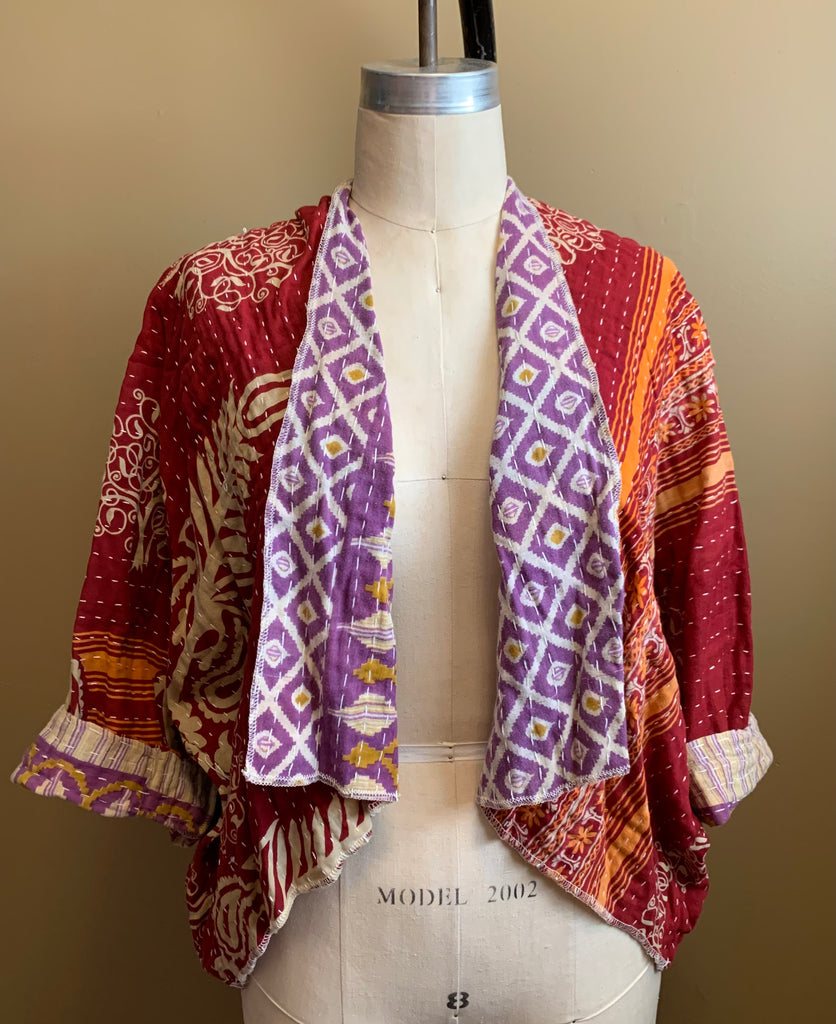 Midra Hand-Quilted Kantha Cloth Short Jacket- READY TO SHIP