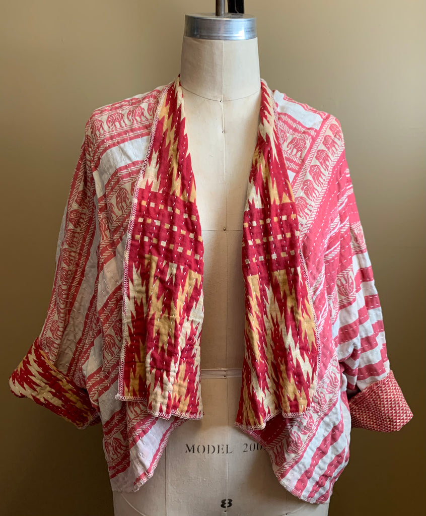 Midra Hand-Quilted Kantha Cloth Short Jacket- READY TO SHIP