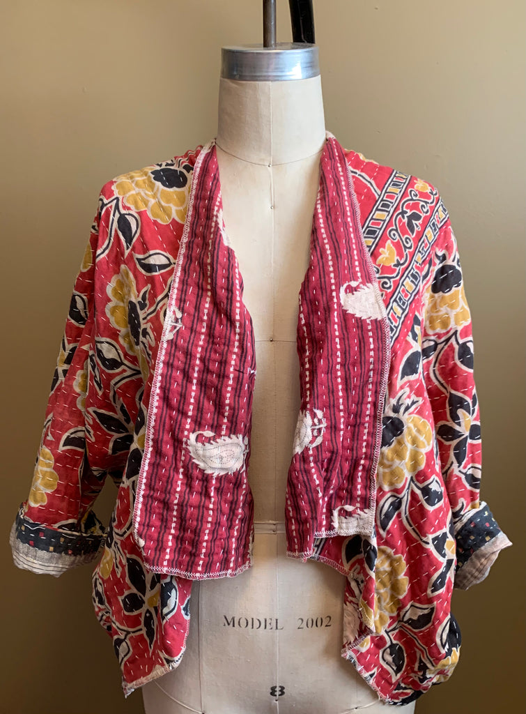 Midra Hand-Quilted Kantha Cloth Short Jacket- READY TO SHIP