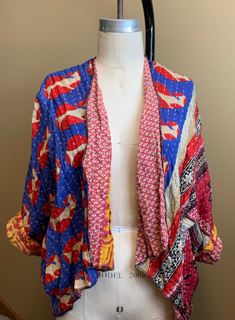 Midra Hand-Quilted Kantha Cloth Short Jacket- READY TO SHIP