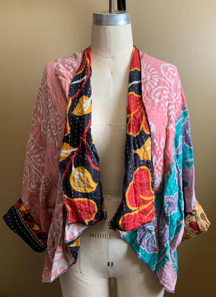 Midra Hand-Quilted Kantha Cloth Short Jacket- READY TO SHIP