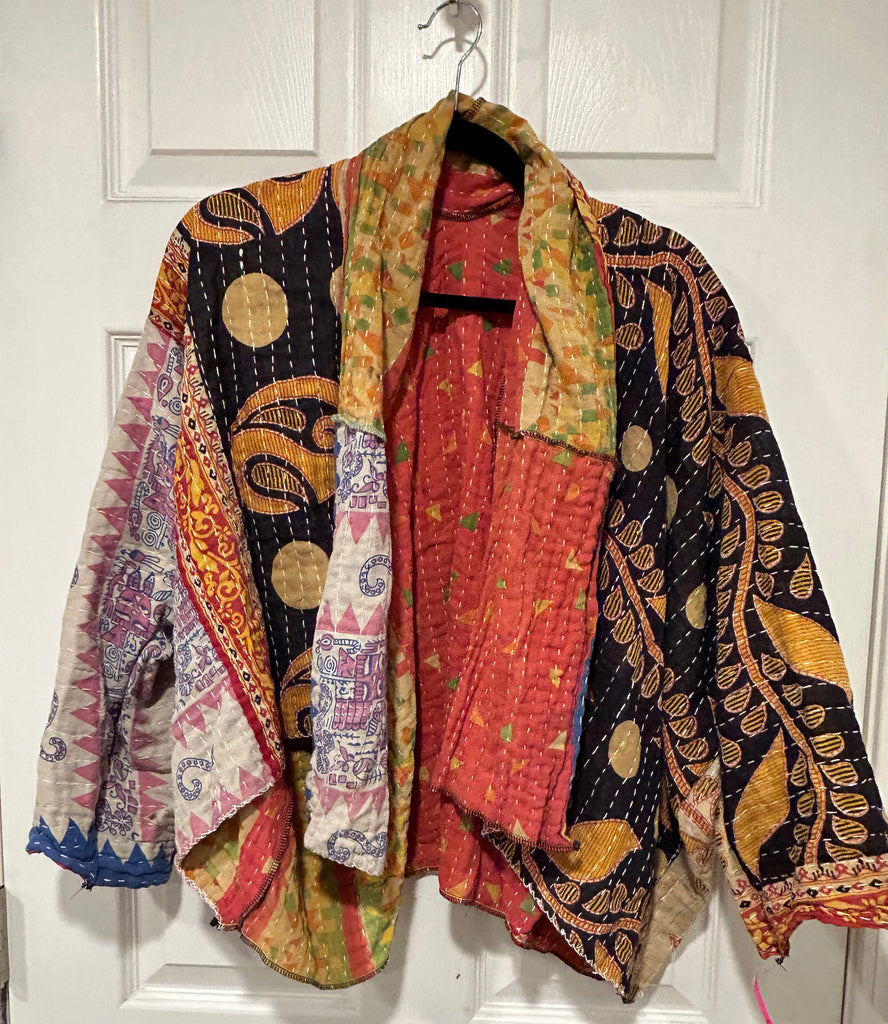 Midra Hand-Quilted Kantha Cloth Short Jacket- READY TO SHIP
