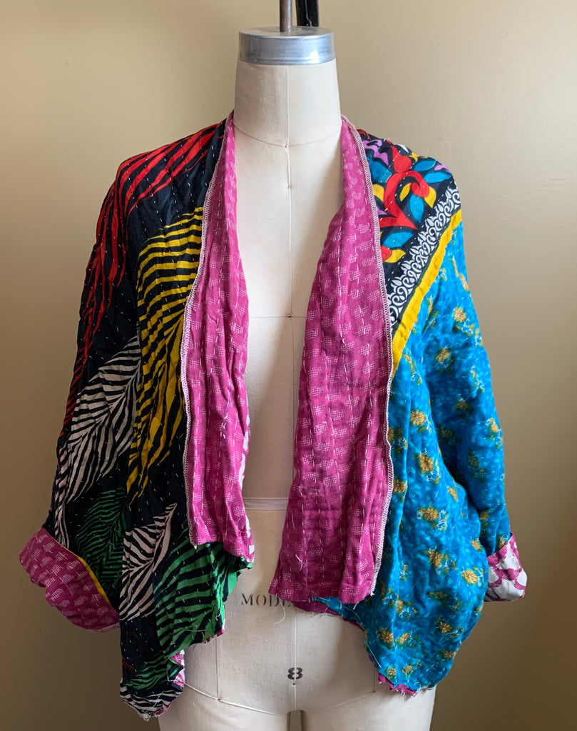 Midra Hand-Quilted Kantha Cloth Short Jacket- READY TO SHIP