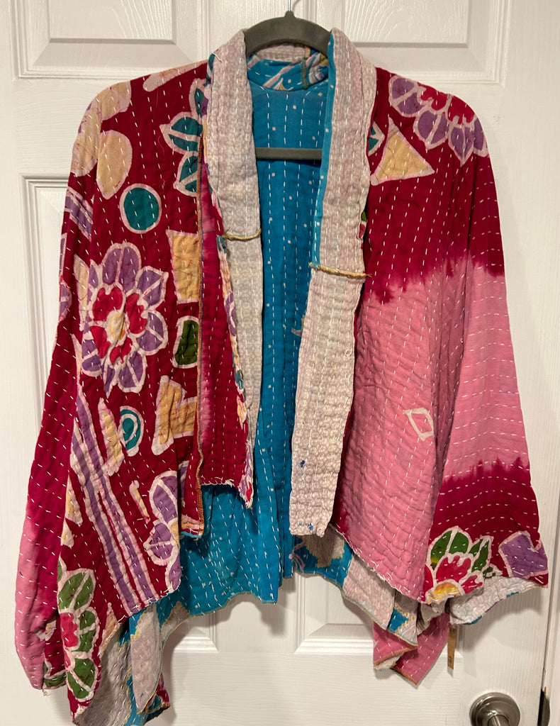 Midra Hand-Quilted Kantha Cloth Short Jacket- READY TO SHIP