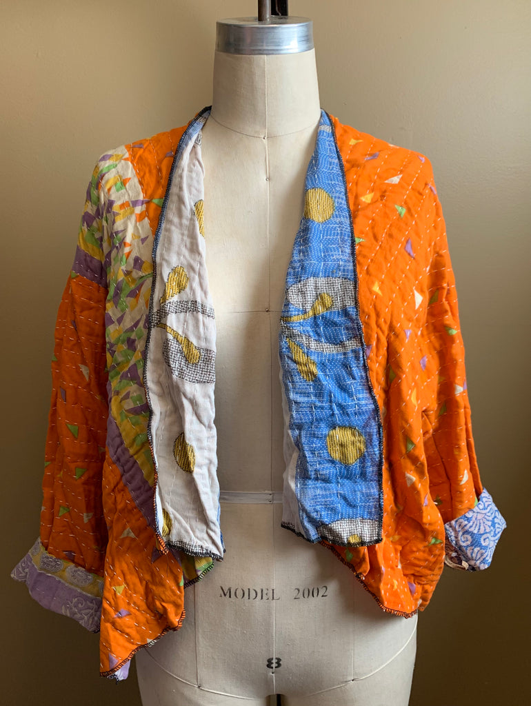 Midra Hand-Quilted Kantha Cloth Short Jacket- READY TO SHIP