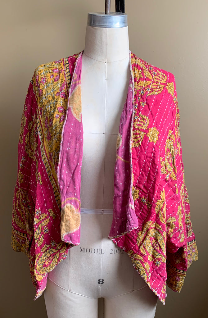 Midra Hand-Quilted Kantha Cloth Short Jacket- READY TO SHIP